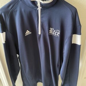 Rice Owls Basketball Adidas Climalite Navy Blue Pullover